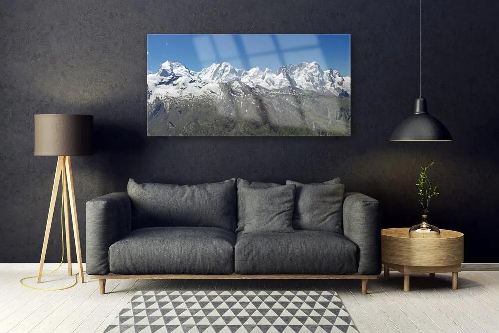 Akrilüveg fotó Snow Mountain Landscape 125x50 cm