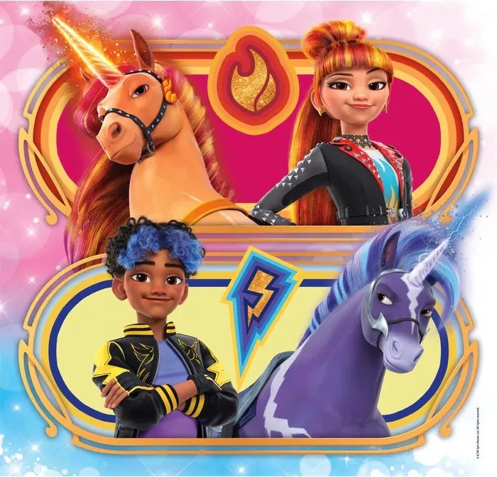 Unikornis Akadémia Riders 3x48 db-os puzzle Clementoni