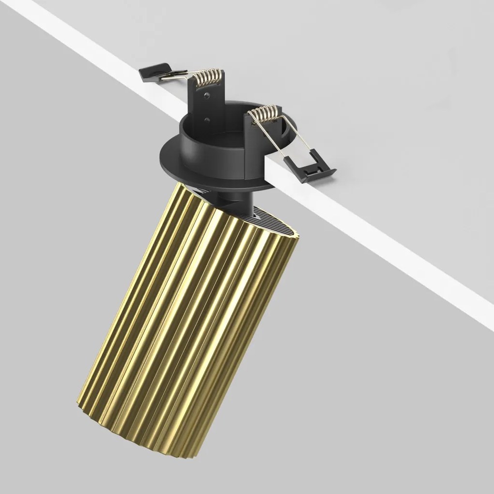 C110CL-01-GU10-BS Calipso Alumínium Süllyesztett Lámpa Sárgaréz Színű 1 x GU10 10 W IP20