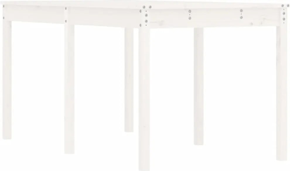 vidaXL fehér tömör fenyőfa kerti asztal 159,5 x 82,5 x 76 cm