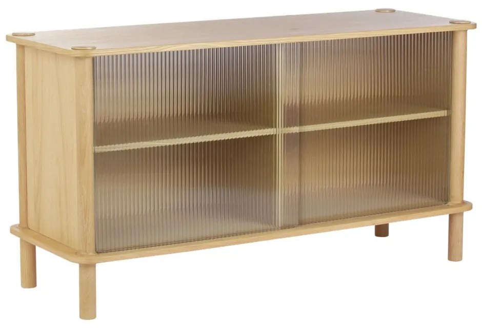 Natúr színű tölgyfa tálalószekrény tolóajtóval 135x73,5x48 cm Italic – UMAGE