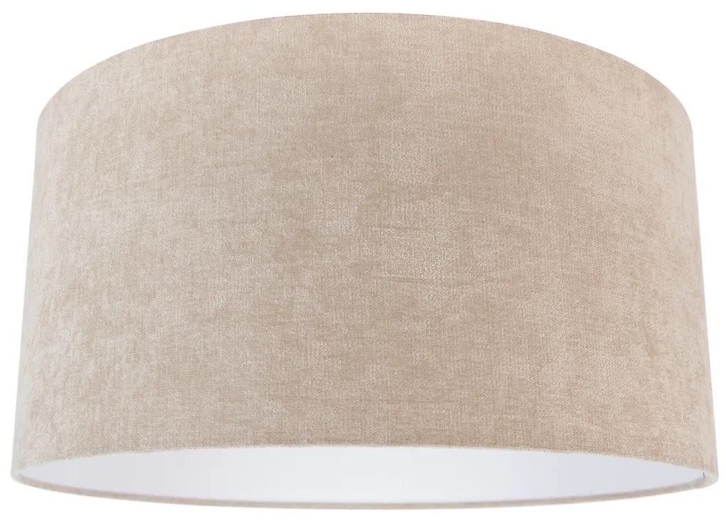 Szövet lámpaernyő világosbarna kerek 50/50/25
