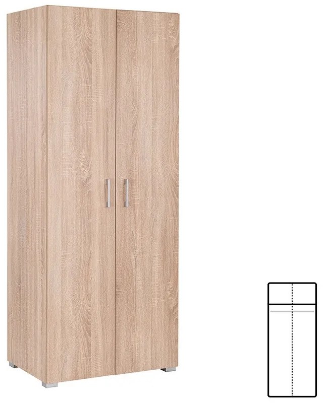 Family ruhásszekrény 74x182 cm sonoma tölgy