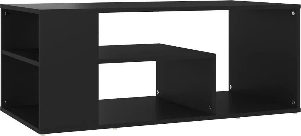 vidaXL fekete szerelt fa dohányzóasztal 100 x 50 x 40 cm