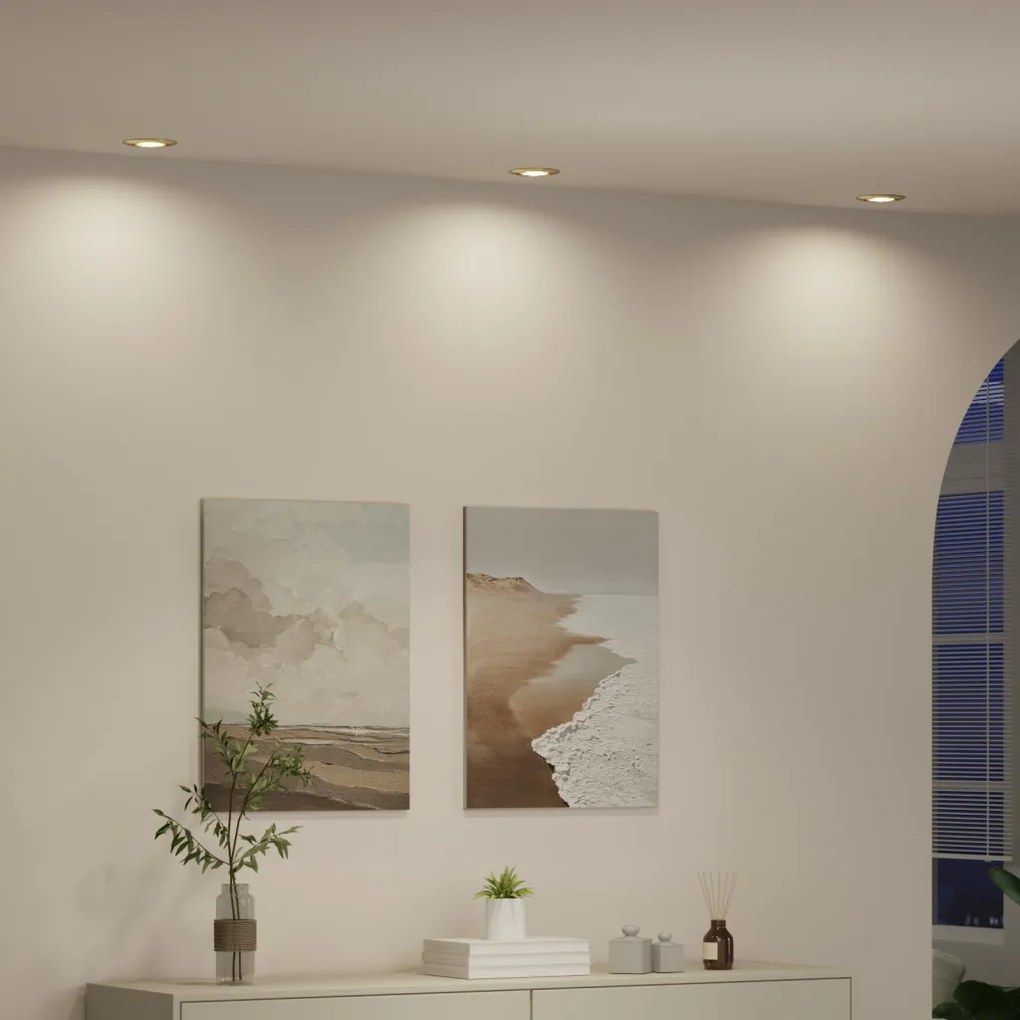 Beépített Spotlámpák 24 db Kerek GU10 Arany Ø90 mm Acél