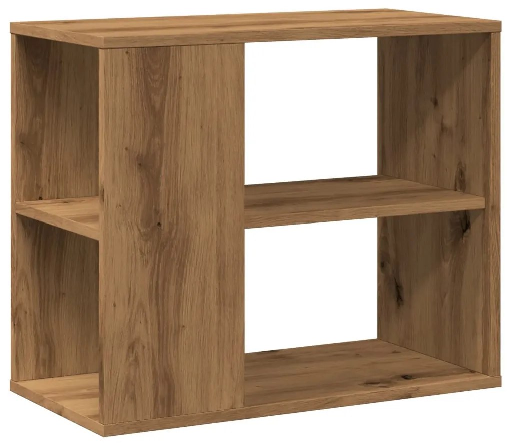 kézműves tölgy színű szerelt fa kisszekrény 60 x 30 x 50 cm