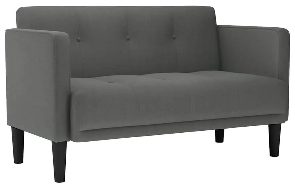 sötétszürke szövet loveseat kanapé 111 cm