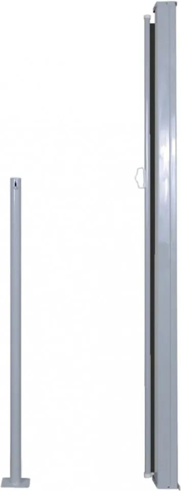 fekete behúzható oldalsó napellenző 160 x 500 cm