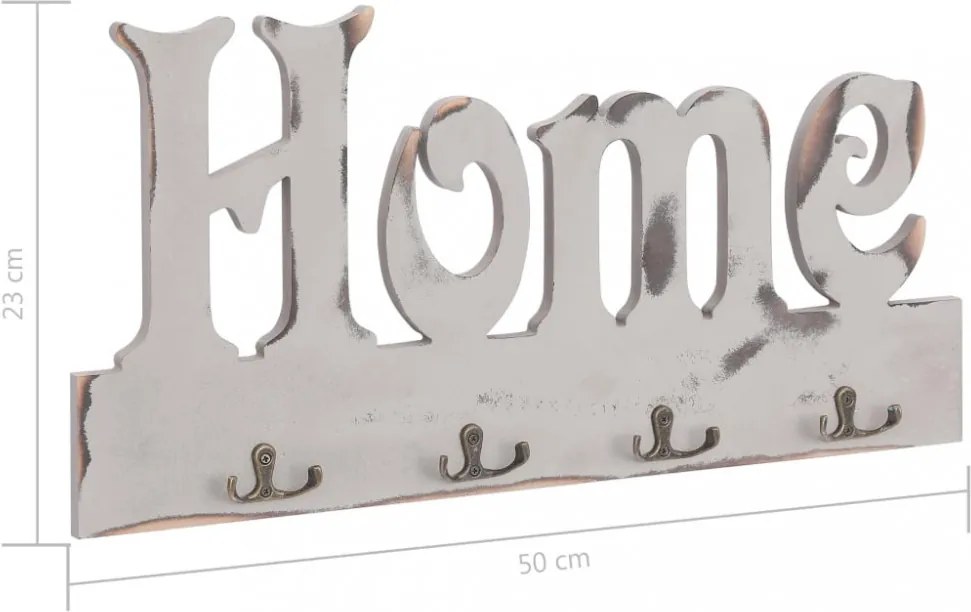 HOME&quot; feliratú fali fogas 50 x 23 cm&quot;