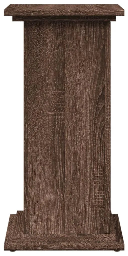 barna tölgy szerelt fa bemutatóállvány tárolóval 31x30x60 cm