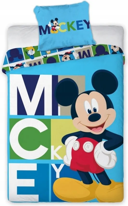 Disney Mickey Timeless Character ágyneműhuzat 140×200cm, 63×63 cm microfibr