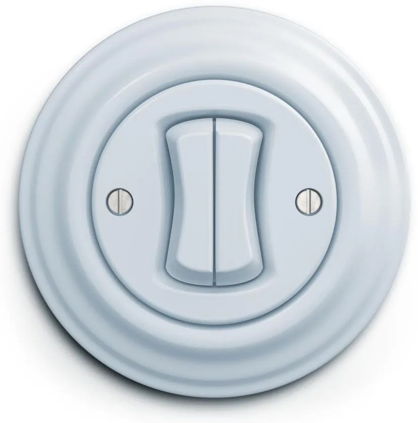 Kliklap - retro kettős kapcsoló kerettel, kék