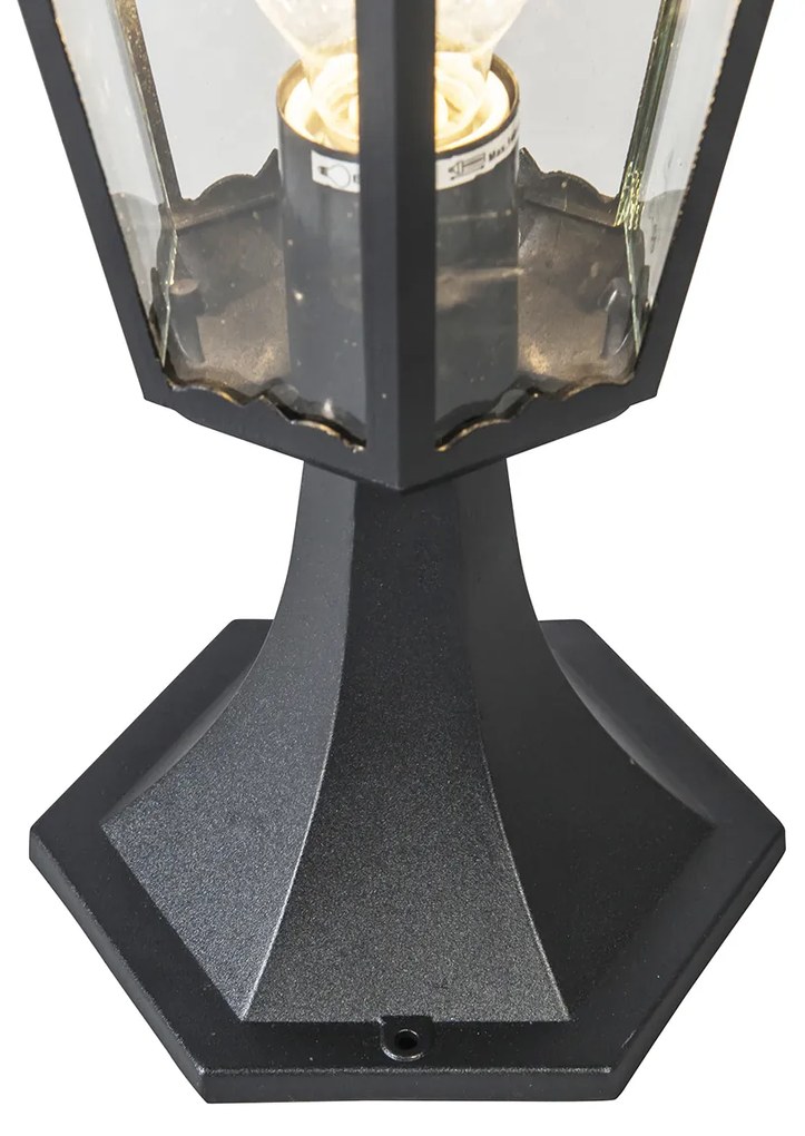 Klasszikus kültéri lámpa talppal fekete IP44 - New Orleans