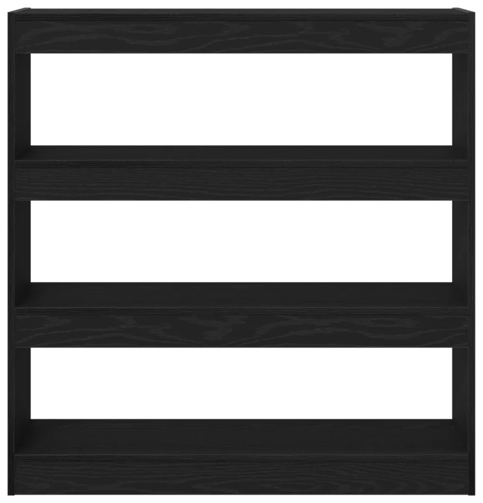 Könyvespolc/Szobaelválasztó Fekete tölgy 100x30x103cm Szerelt fa