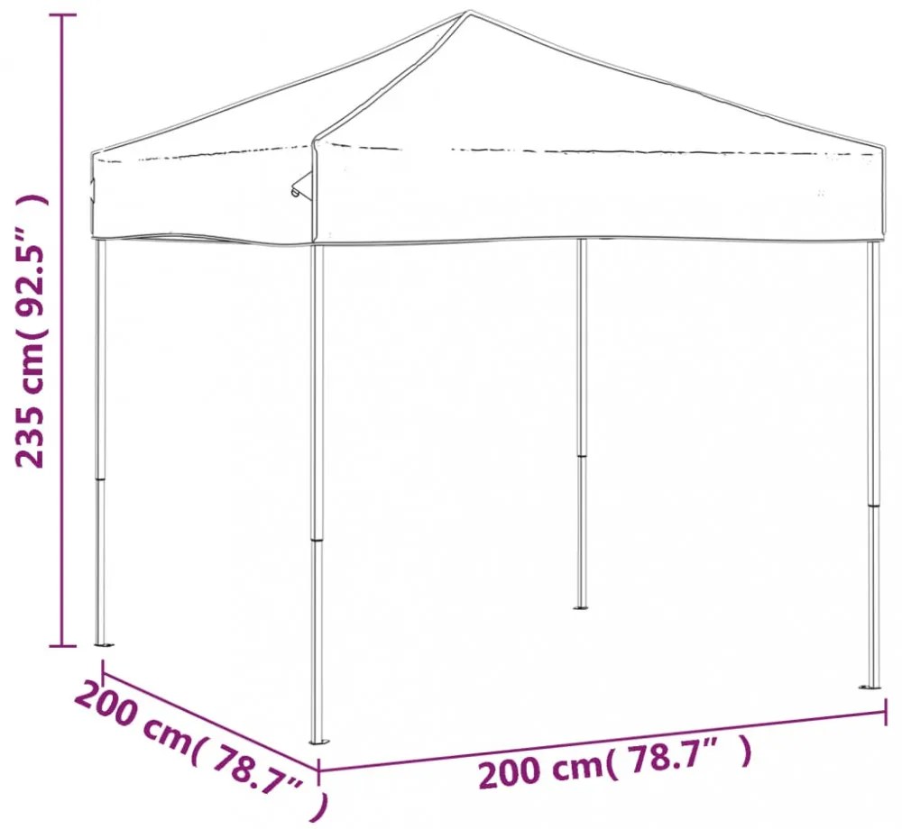 kék összecsukható partisátor 2 x 2 m