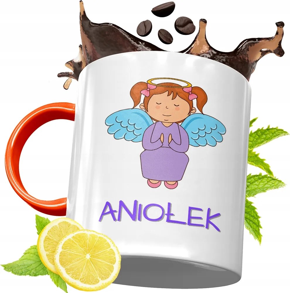 Narancssárga Bögre Gyerekeknek Gyereknapra, fényképes nyomattal