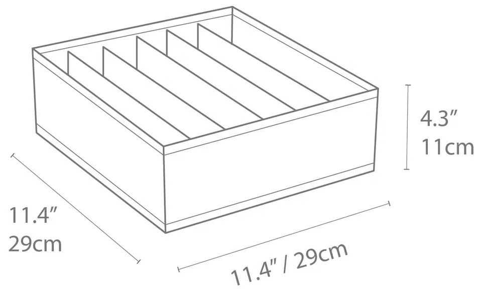 Drawer bézs rekeszes fiókrendszerező, 29 x 11 cm - Bigso Box of Sweden