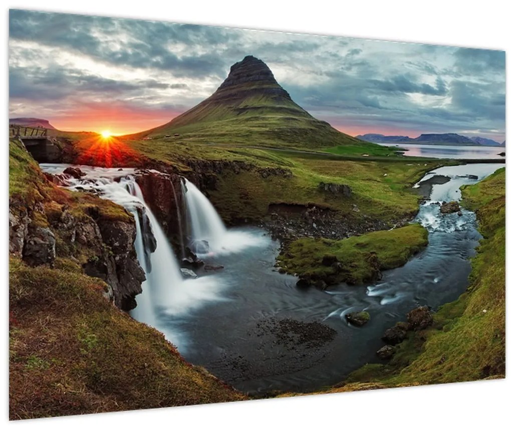 Kép - Kirkjufell naplementében (90x60 cm)