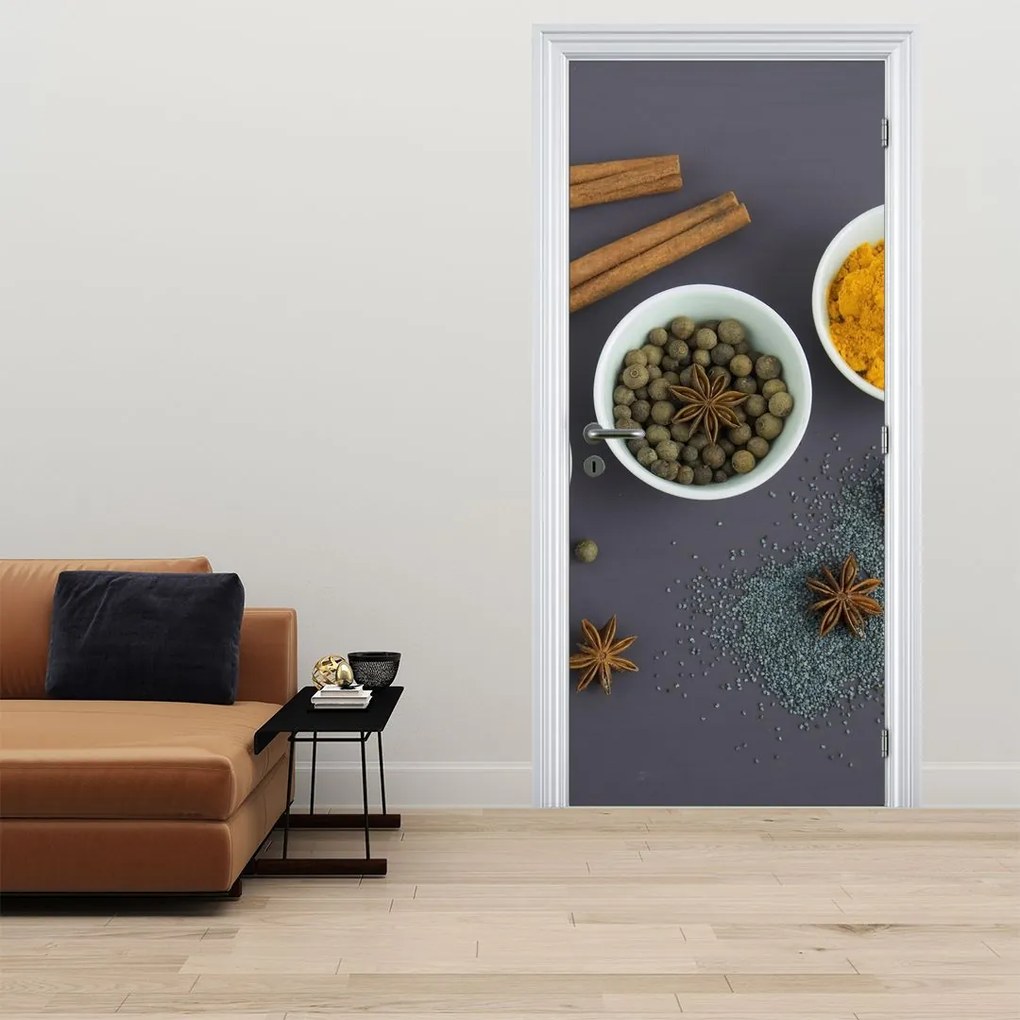 Fotótapéta ajtóra - Fűszerek (95x205cm)