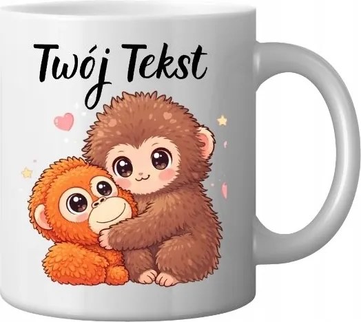 Bögre Fehér Viral Tik-tok We Love Pihe-puha Monkey Majom Szöveg