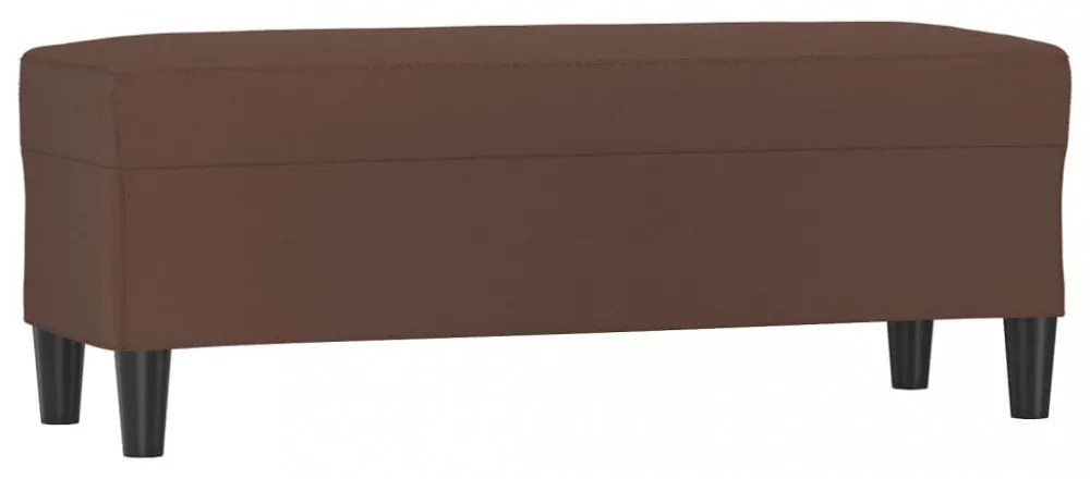 barna műbőr pad 100 x 35 x 41 cm