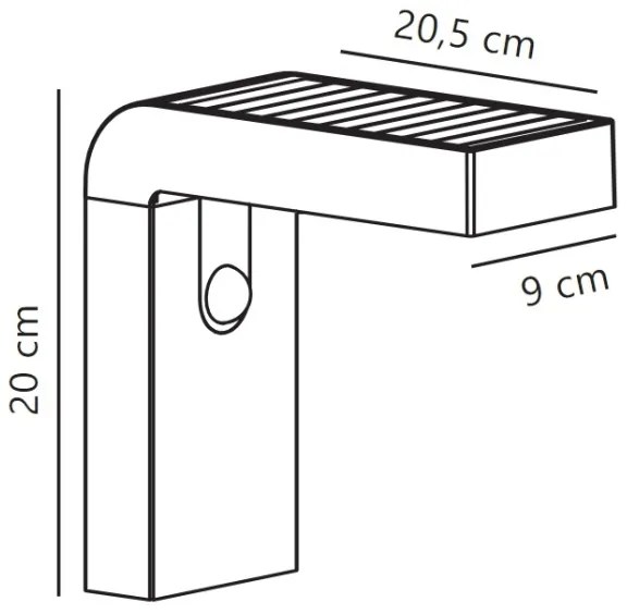 Nordlux - ALYA LED/5W/3,7V IP44 napelemes fali lámpa érzékelővel