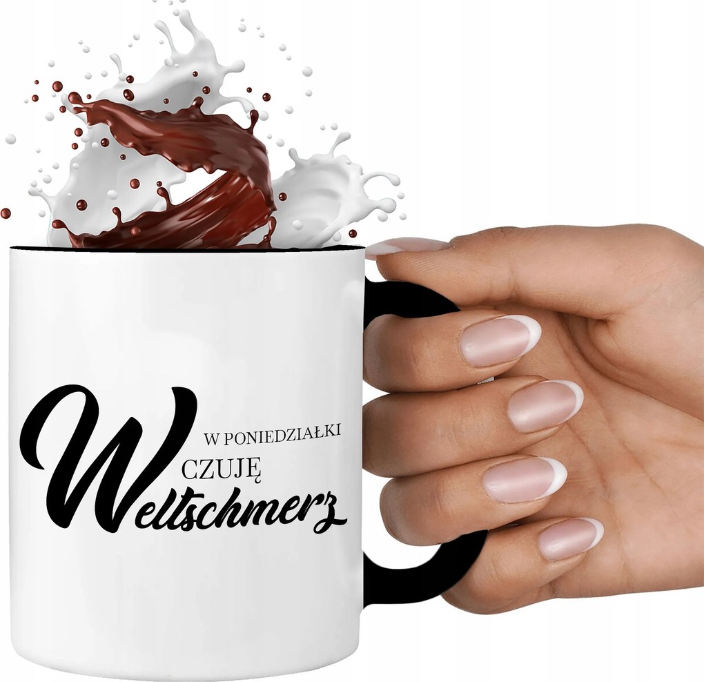 Bögre Fehér 330ml Fekete Belső Érzés Weltchmers Különböző Vicces Minták