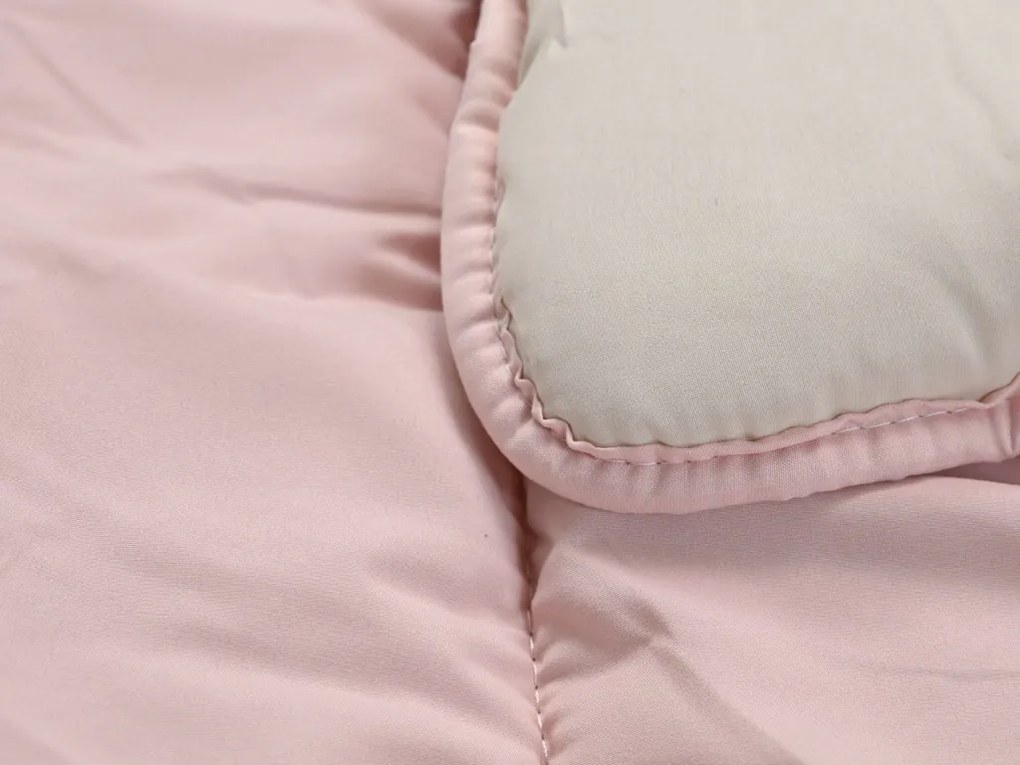 Egész éves steppelt paplan 140x200 cm üreges szálból, rózsaszín