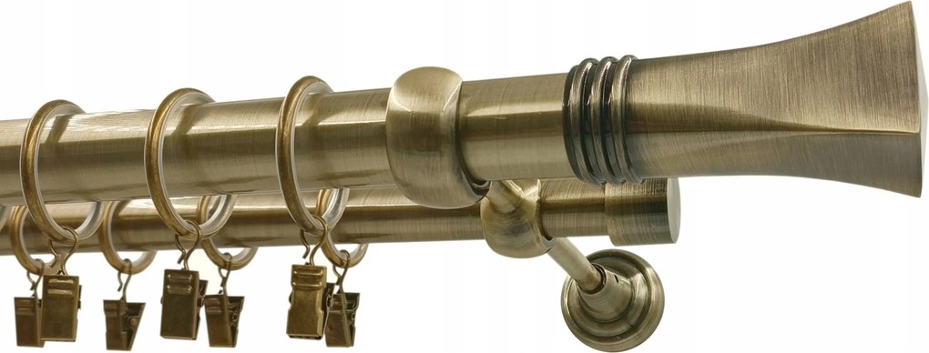 Fém Függönykarnis 25+19mm MIX Végválaszték Arany Antik 300cm galvanizált