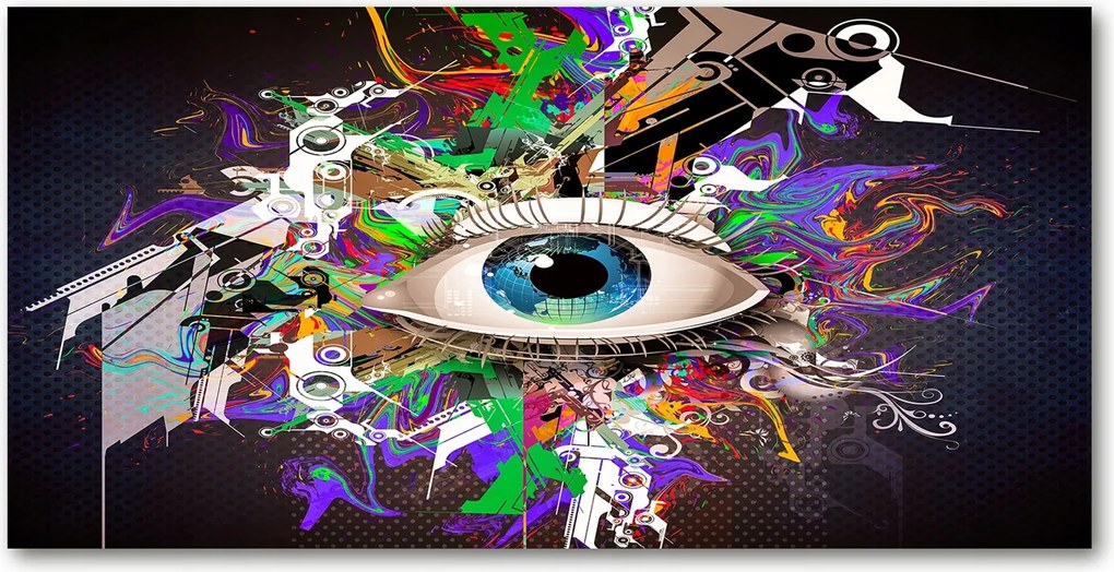 Fotó-üvegkép Absztrakt szem 140x70