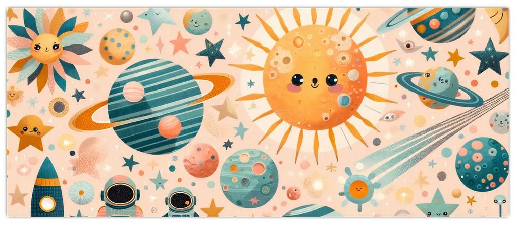 Kép - Darabok az űrből (120x50 cm)