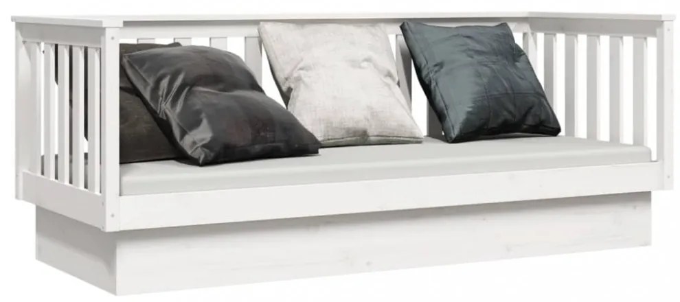 kanapéágy ágy matrac fehér 75x190 cm tömör fa fenyőfa