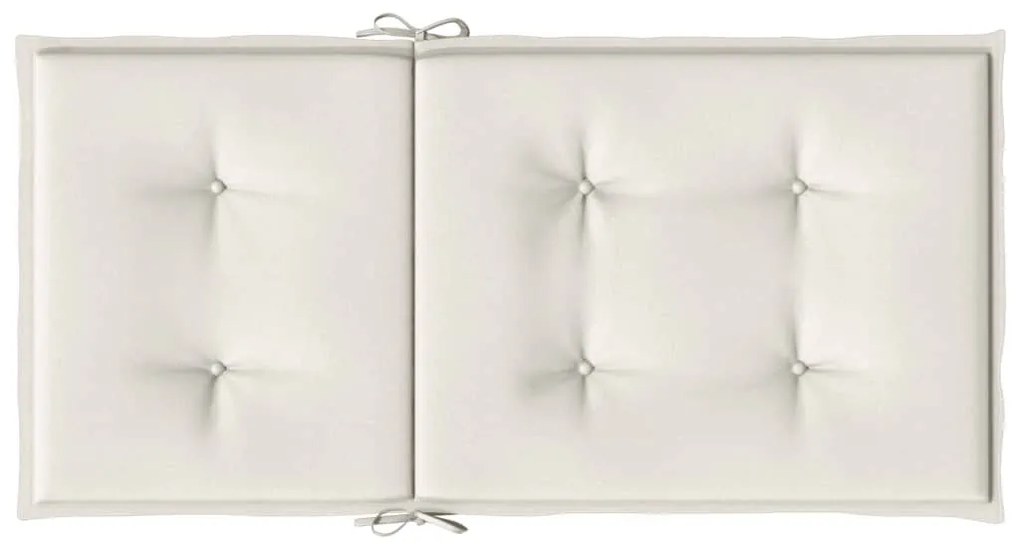 6 db melange krémszínű szövet háttámlás székpárna 100x50x4 cm