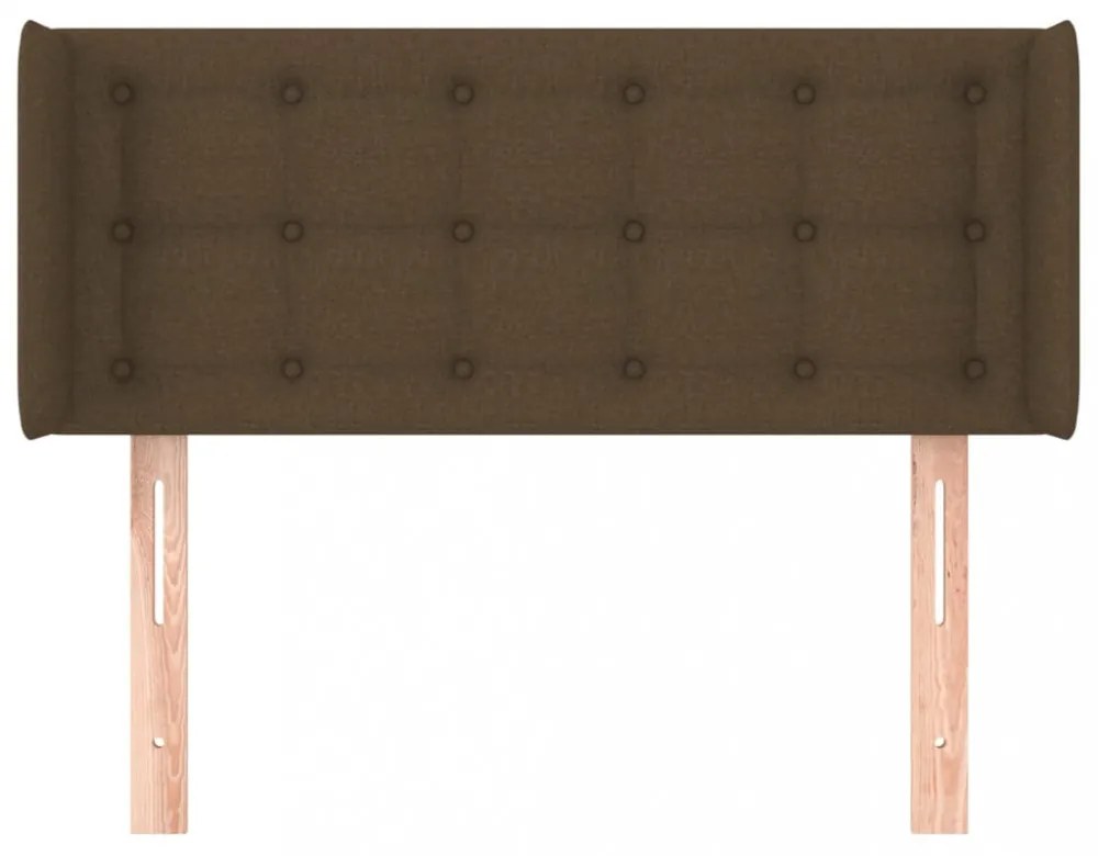 sötétbarna szövet fejtámla 93x16x78/88 cm
