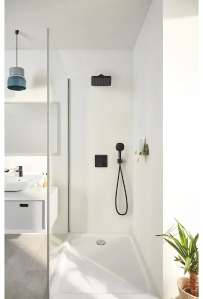 GROHE 348822430 - PRECISION 250 × 250 mm fekete zuhanyszett