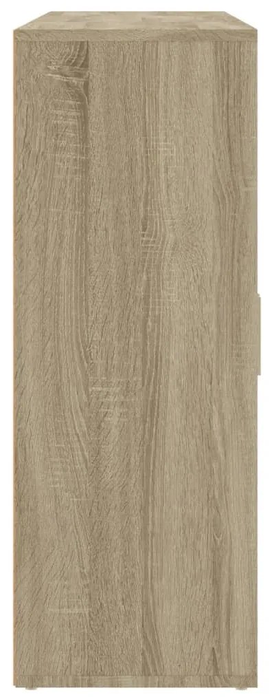3 db sonoma tölgy színű szerelt fa tálalóasztal 60 x 31 x 84 cm