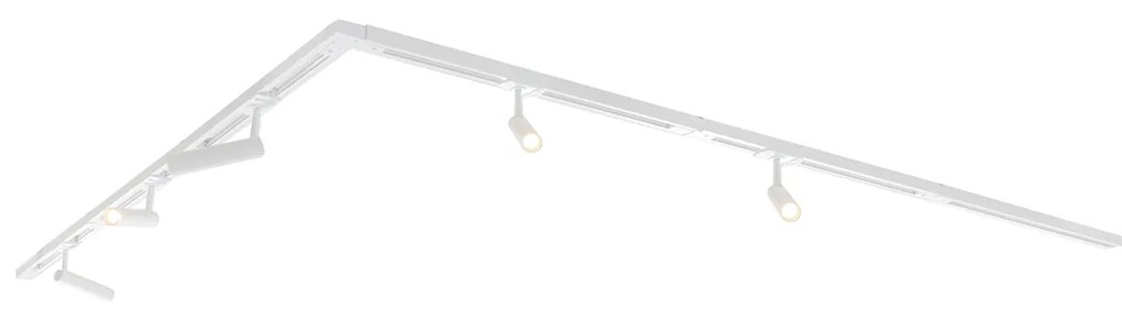 Modern sínrendszer 5 spotlámpával, fehér, 1 fázisú GU10 35mm - Iconic Jeana Luxe