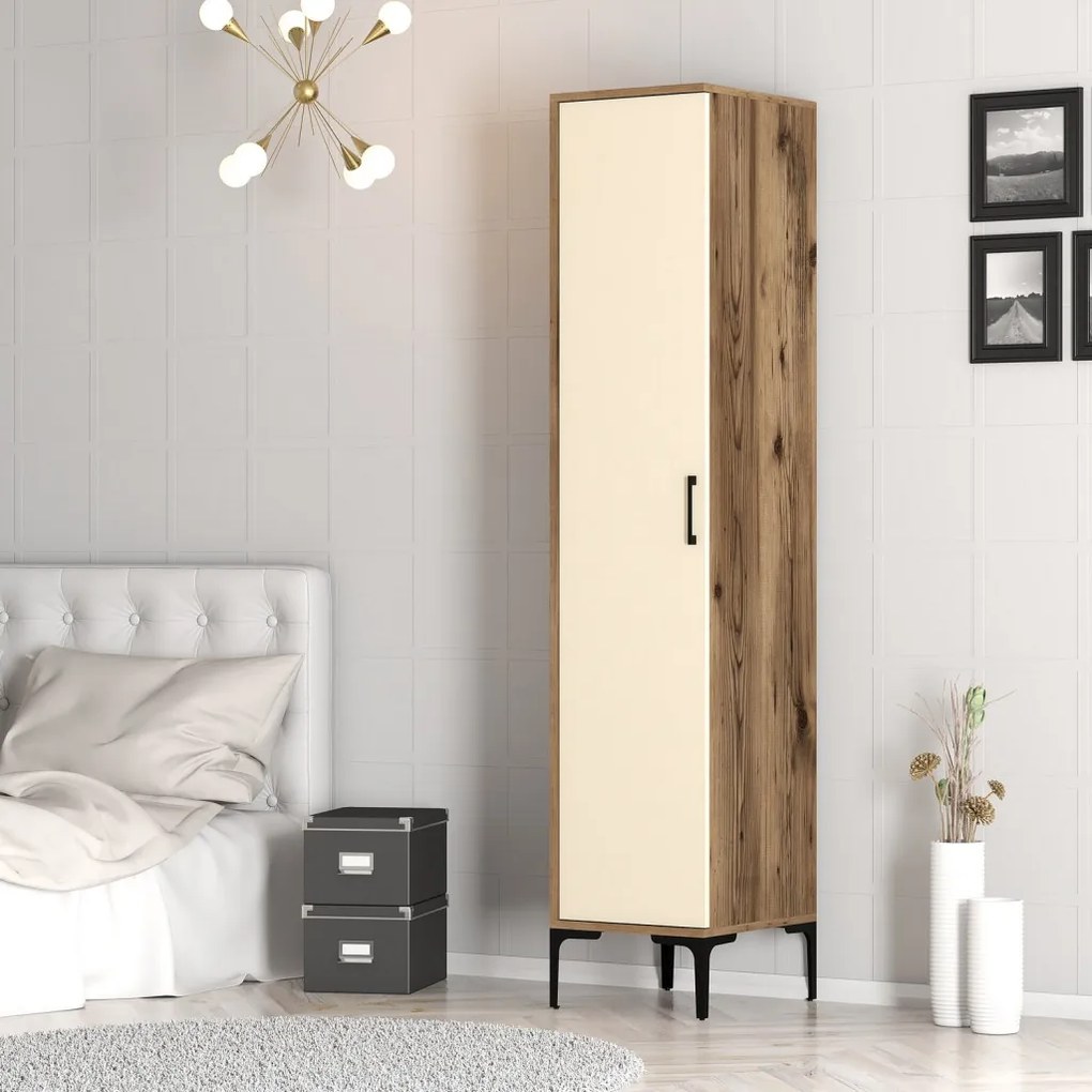 Kumsal gardróbszekrény, dió-krém, 40 cm – TR845HCT5411