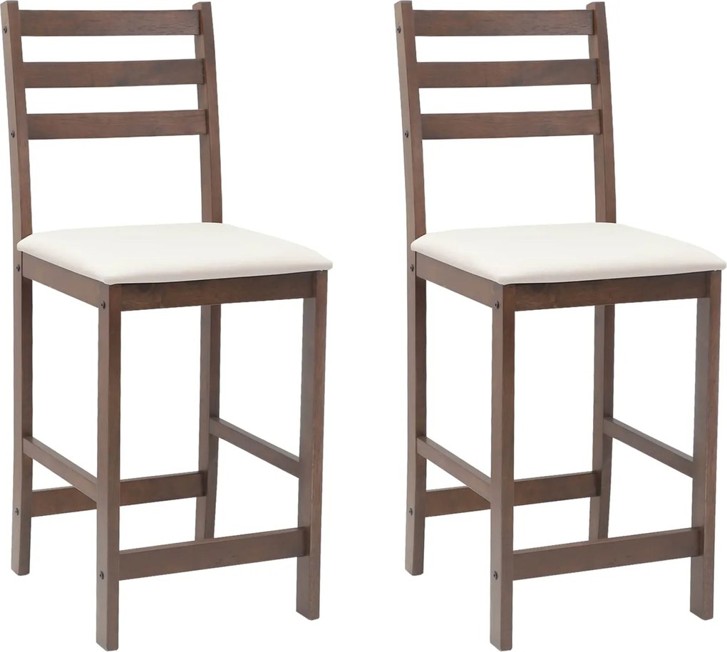 vidaXL Étkező Székek 2 pcs Világos Barna 40 x 47,5 x 99,5 cm