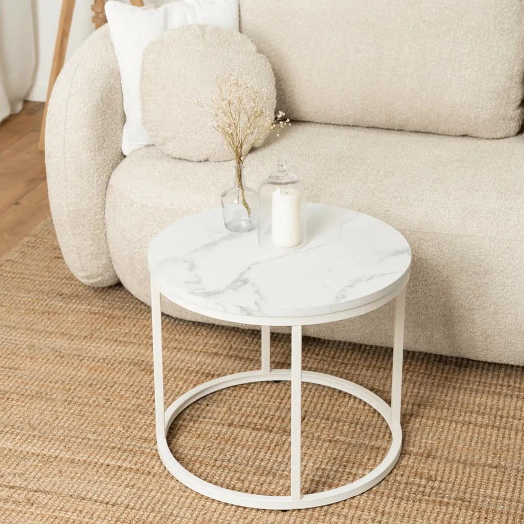 Dohányzóasztal Fehér Márvány AGNES