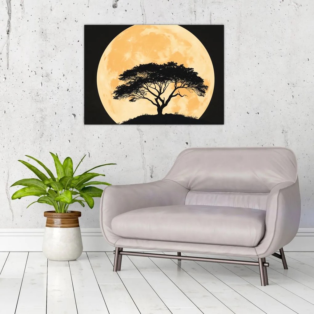 Kép – Fa arany teliholdban II. (70x50 cm)