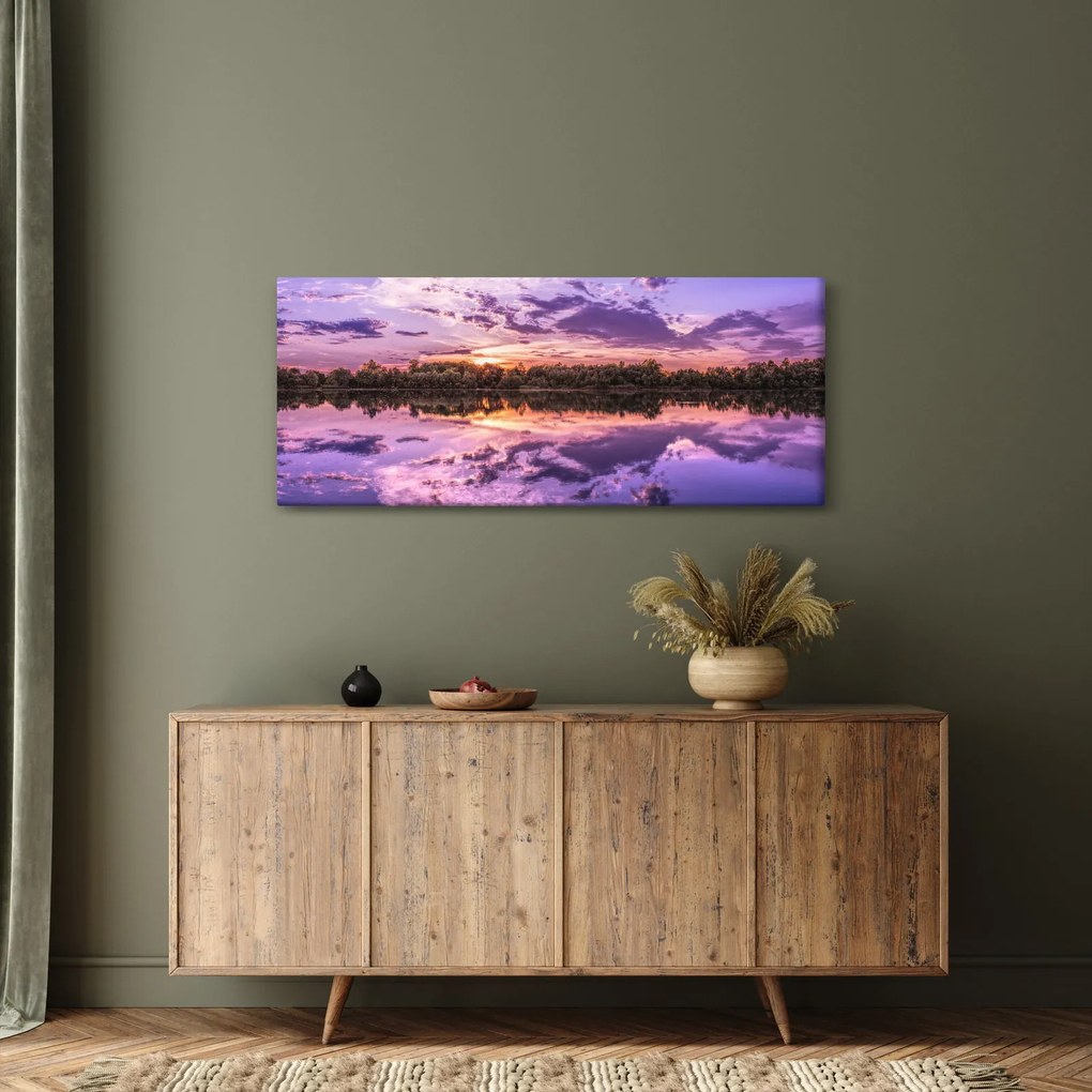 Lila ég képe (120x50 cm)