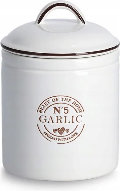 Tároló doboz „fokhagyma”, kerámia, fehér