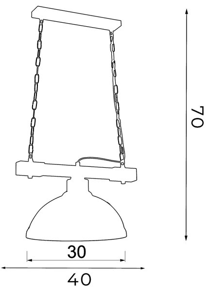 Csillár láncon HAKON 1xE27/60W/230V sötétfa