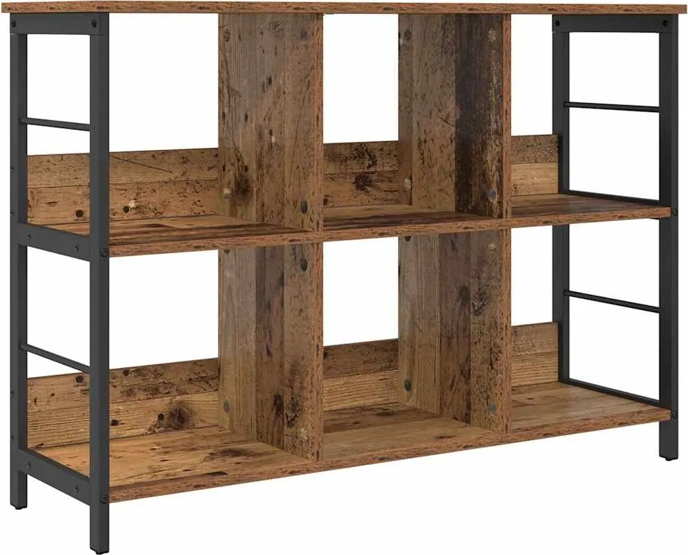 vidaXL Könyvespolc Öreg fa 102 x 32 x 72,5 cm Faanyag
