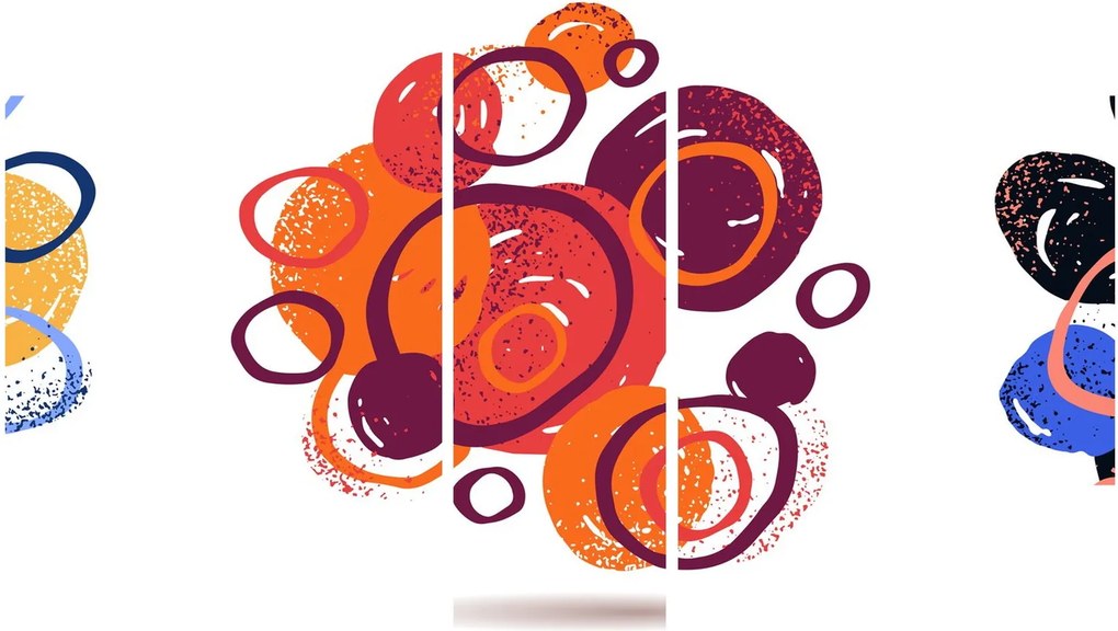 Színes körök képe (150x105 cm)