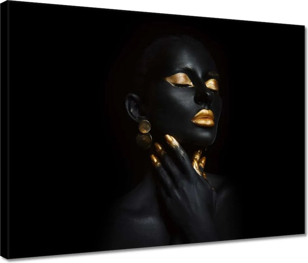 Vászonkép 40x30 Arannyal bevont arc