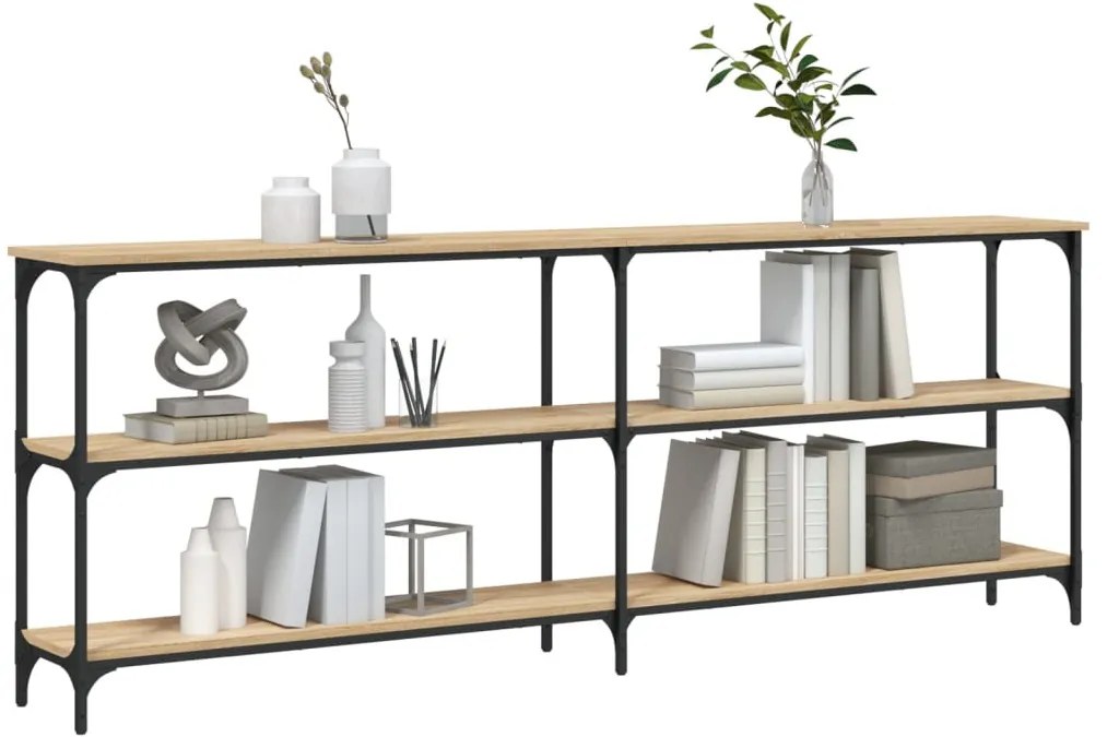 sonoma tölgyfa konzolasztal 200 x 29 x 75 cm