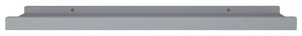 2 db szürke MDF szegélypolc képkeretekhez 60 x 9 x 3 cm