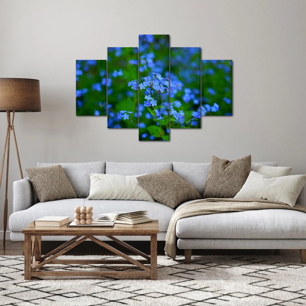 A kék virágok képe (150x105 cm)